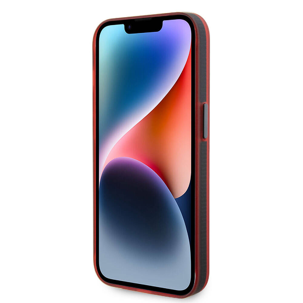 iPhone 15 Pro Kılıf Ferrari Orjinal Lisanslı Magsafe Şarj Özellikli Kontrast Bumper Kılıf Kırmızı