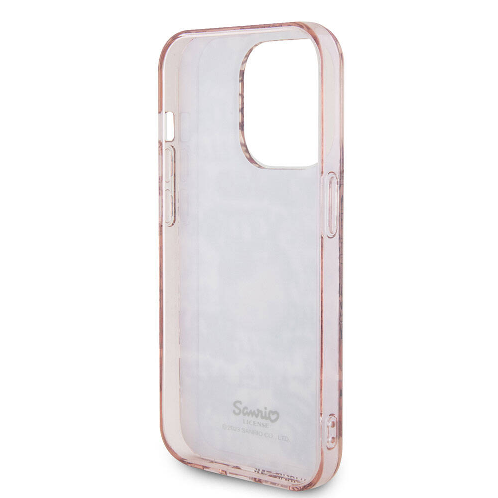 iPhone 15 Pro Kılıf Hello Kitty Orjinal Lisanslı İkonik Logolu Etiket Graffiti Kılıf Beyaz