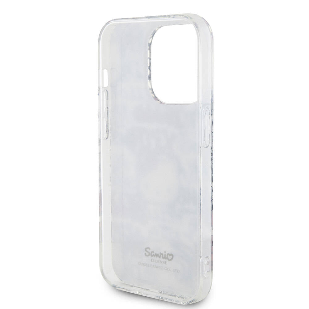 iPhone 15 Pro Kılıf Hello Kitty Orjinal Lisanslı İkonik Logolu Etiket Graffiti Kılıf Pembe