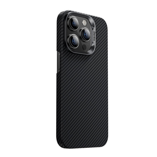 iPhone 15 Pro Kılıf Magsafe Özellikli Karbon Fiber Benks Essential ArmorAir 600D Kevlar Kılıf Siyah