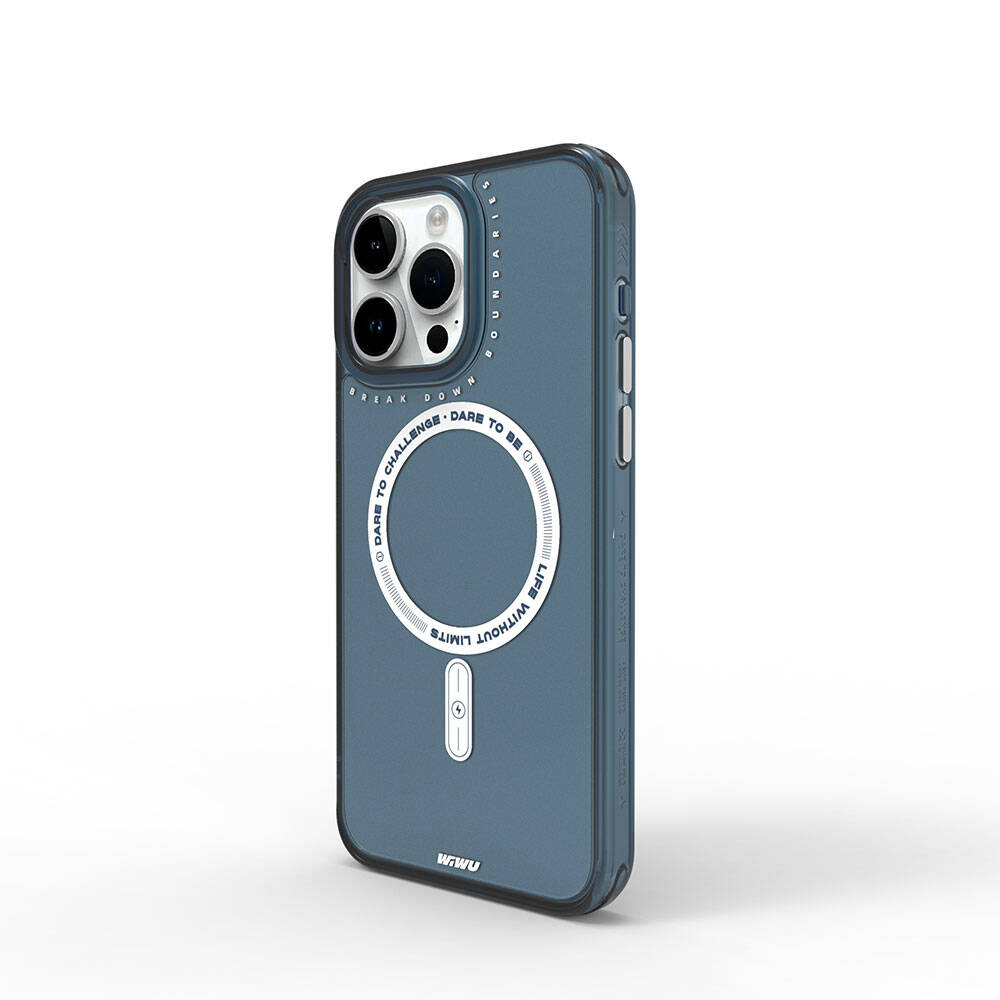 iPhone 15 Pro Kılıf Magsafe Şarj Özellikli Wiwu Basic Color J Serisi Kılıf Gri