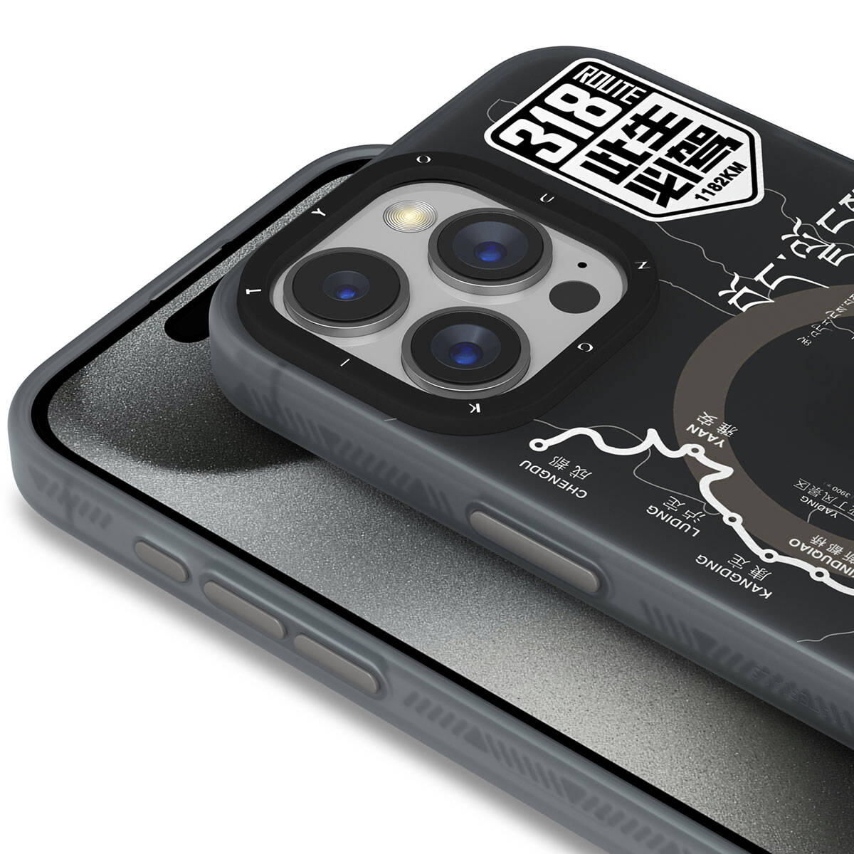 iPhone 15 Pro Kılıf Magsafe Şarj Özellikli Youngkit 318 Road Serisi Kılıf Siyah