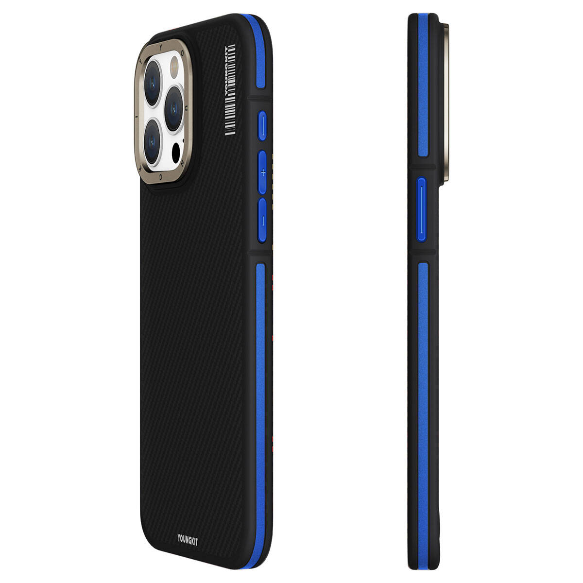 Apple iPhone 15 Pro Kılıf M-safe Şarj Özellikli YoungKit 600D Kevlar Kapak