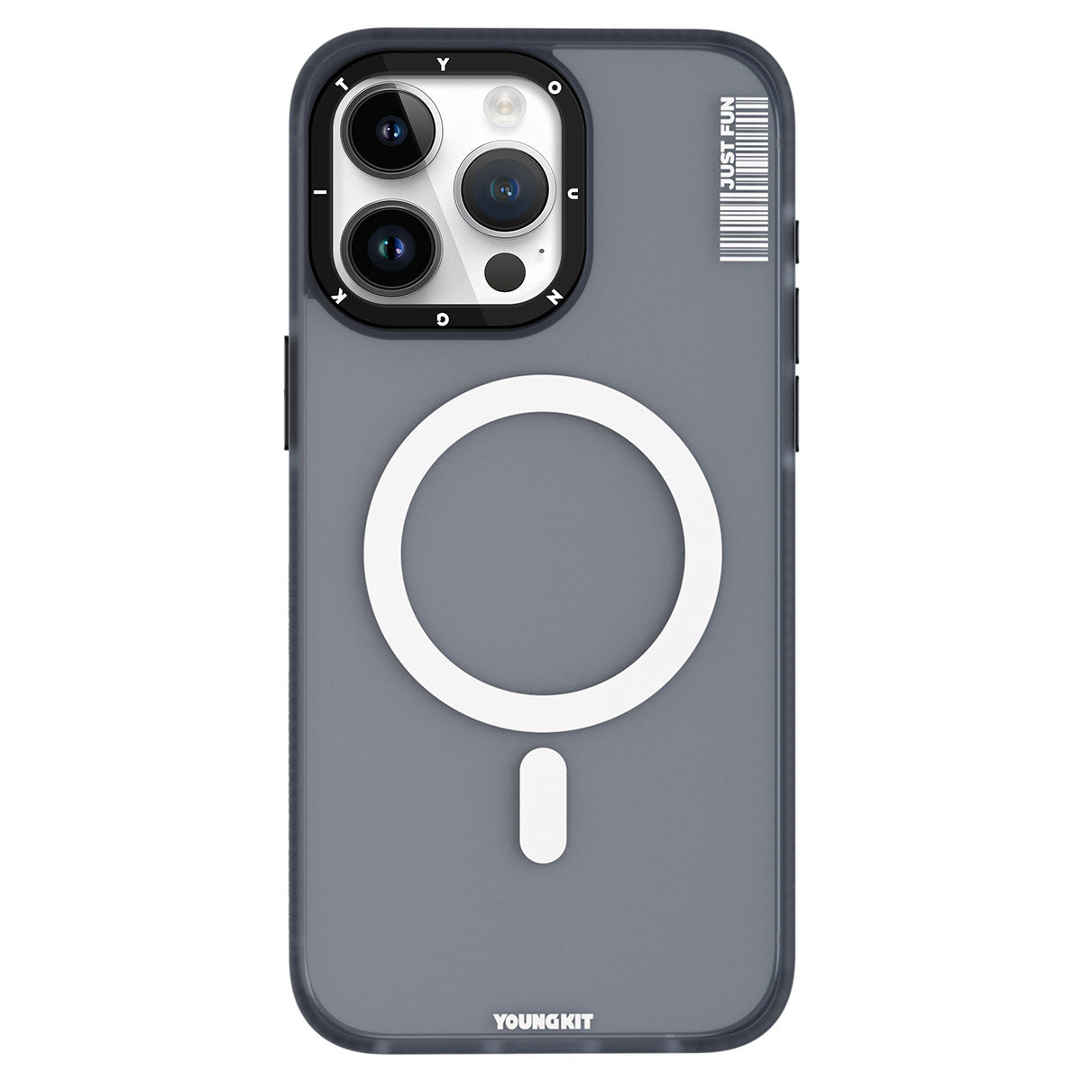 iPhone 15 Pro Kılıf Magsafe Şarj Özellikli Youngkit Colored Sand Serisi Kılıf Mavi