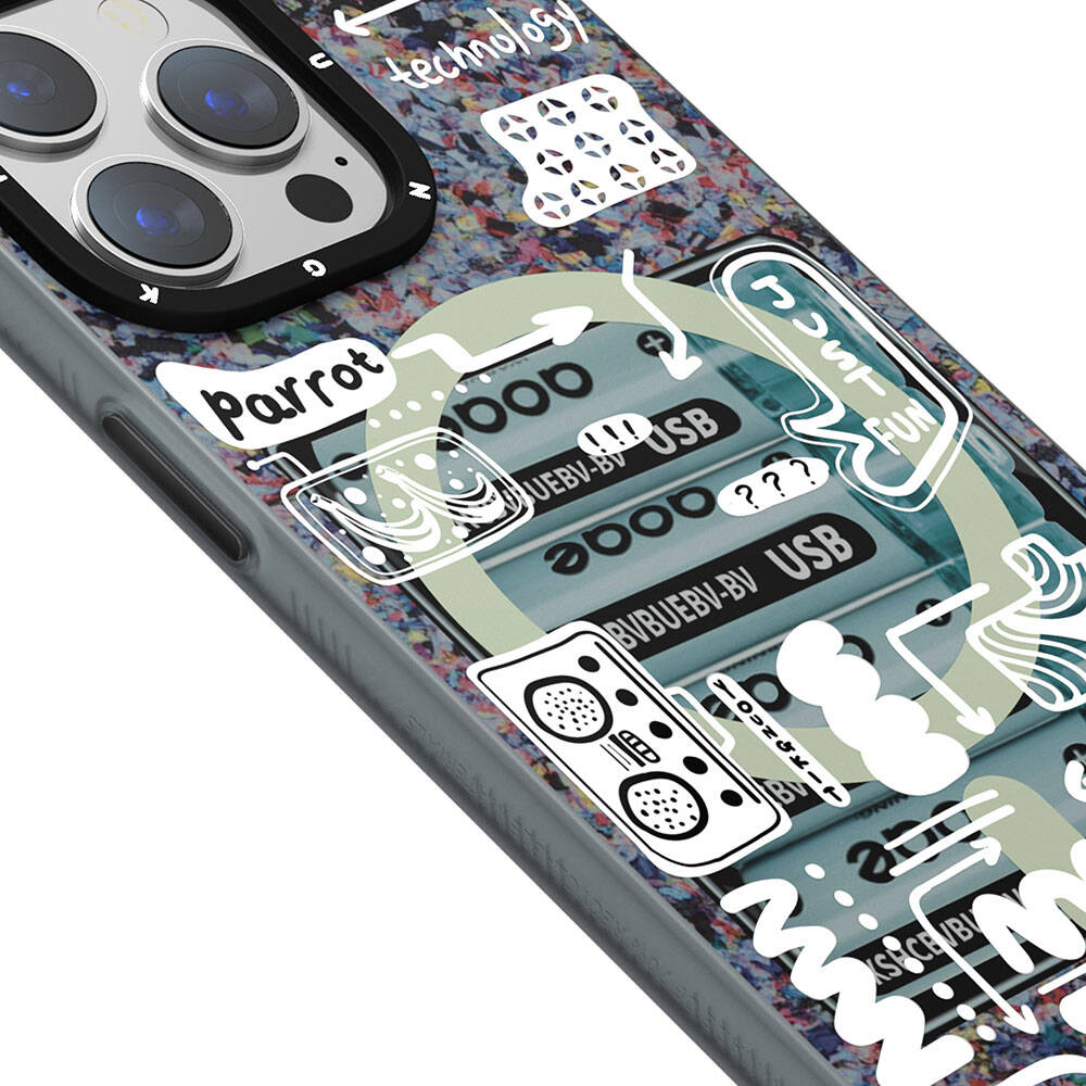 iPhone 15 Pro Kılıf Magsafe Şarj Özellikli Youngkit Dark Matter Serisi Kılıf Siyah