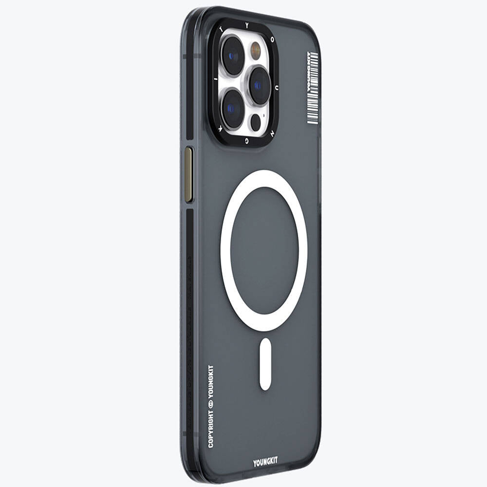 iPhone 15 Pro Kılıf Magsafe Şarj Özellikli Youngkit Jiansha Serisi Kılıf Siyah