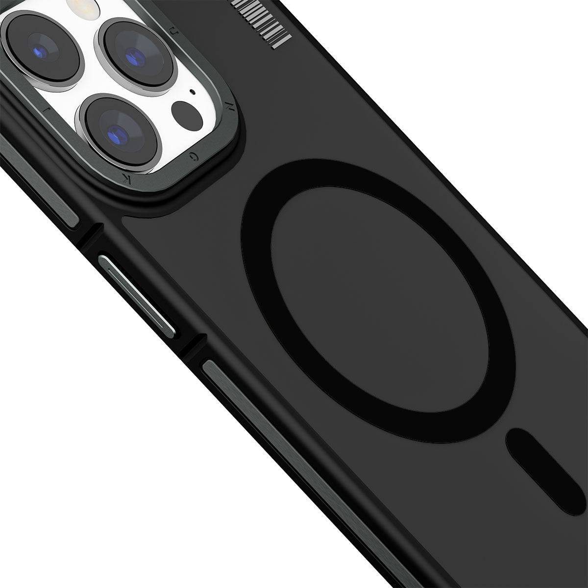 iPhone 15 Pro Kılıf Magsafe Şarj Özellikli Youngkit Rock Sand Serisi Kılıf Gri