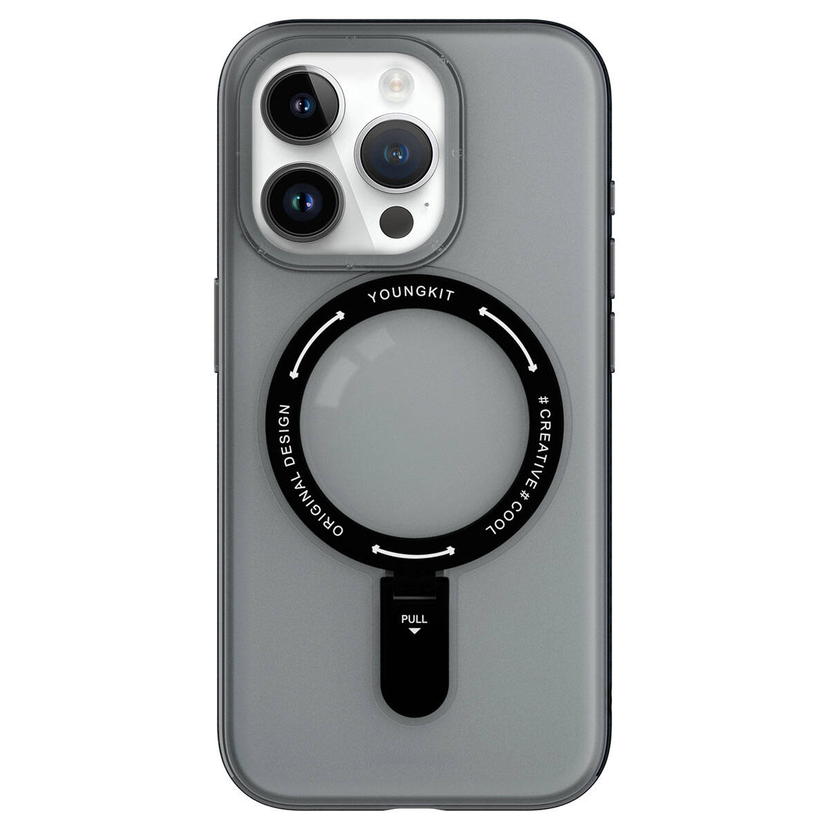 iPhone 15 Pro Kılıf Magsafe Şarj Özellikli Youngkit Rock Serisi Kılıf Mavi