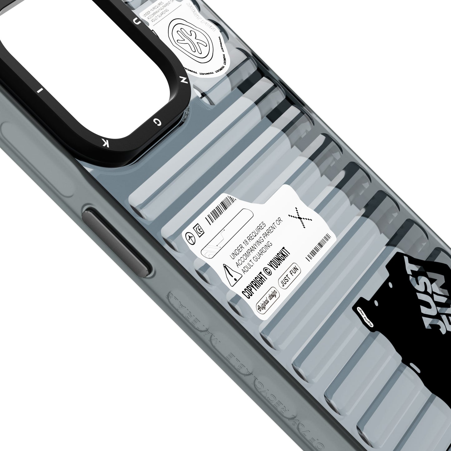 iPhone 15 Pro Kılıf Şeffaf Renkli Tasarım YoungKit Fluorite Serisi Kılıf Yeşil