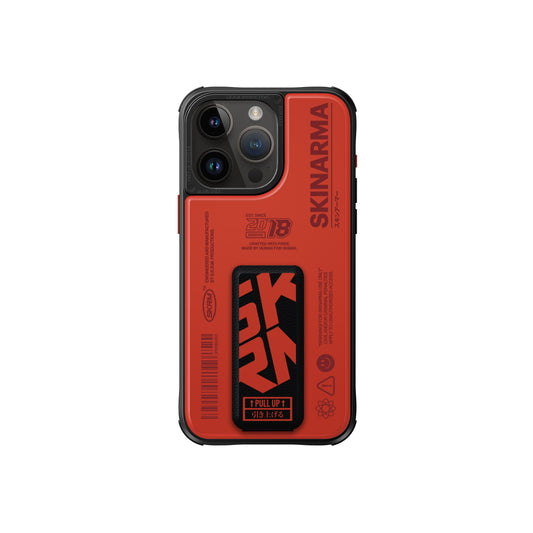iPhone 15 Pro Kılıf SkinArma Desenli Airbag Tasarımlı Standlı Spunk Kılıf Krem