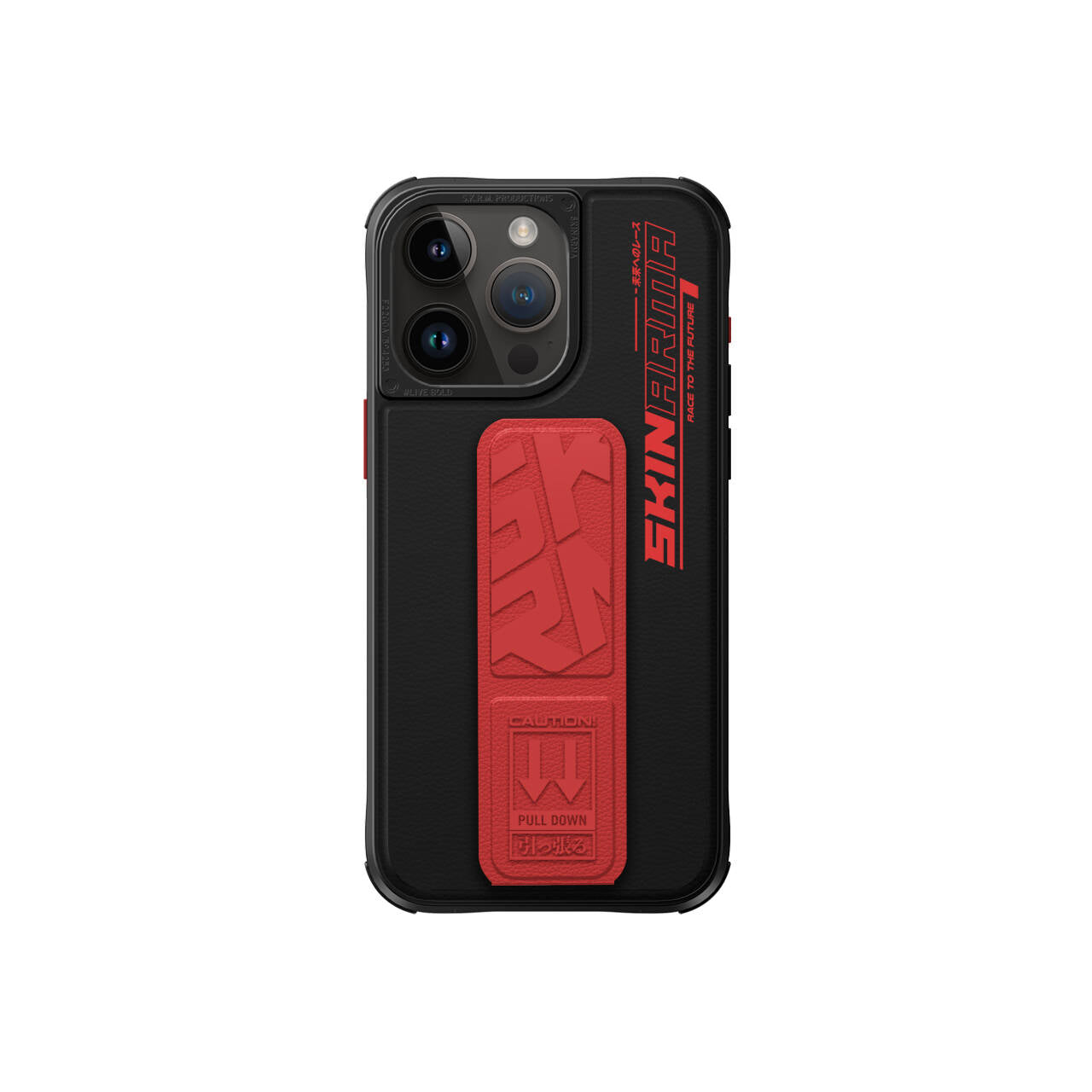 iPhone 15 Pro Kılıf SkinArma Standlı Deri Görünümlü Slate Kılıf Gri