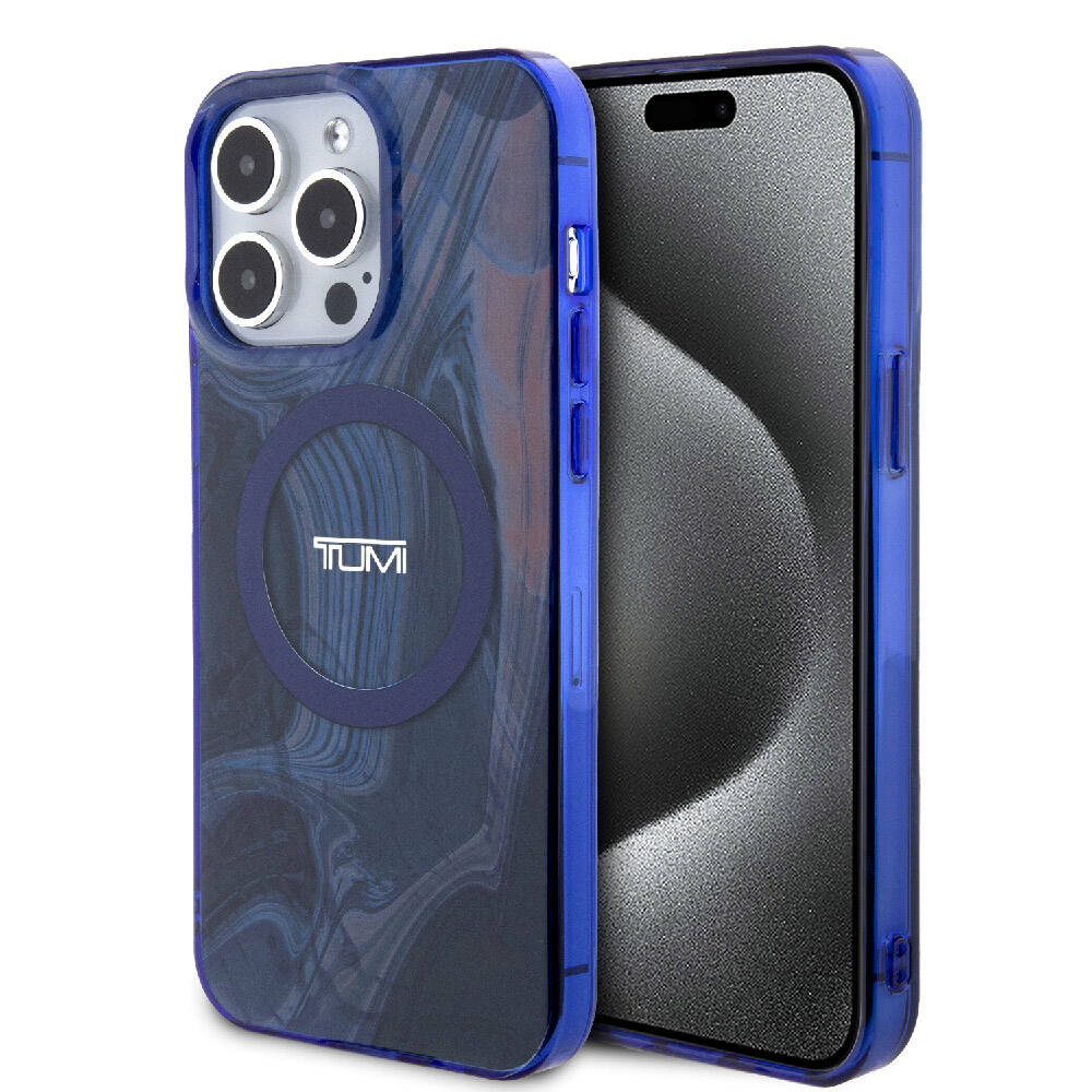 Apple iPhone 15 Pro Kılıf TUMI Orjinal Lisanslı M-safe Şarj Özellikli PC TPU Çift Katmanlı Sıvı Baskılı Kapak