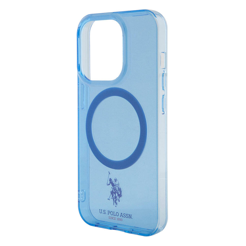 iPhone 15 Pro Kılıf U.S. Polo Assn. Orjinal Lisanslı Magsafe Şarj Özellikli Transparan Tasarım Kılıf Pembe