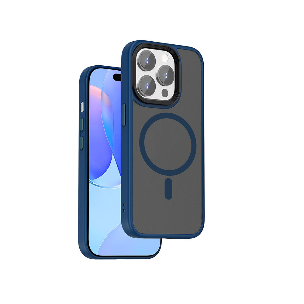 iPhone 15 Pro Kılıf Wiwu FGG-011 Magsafe Şarj Özellikli Kamera Korumalı Kılıf Mor