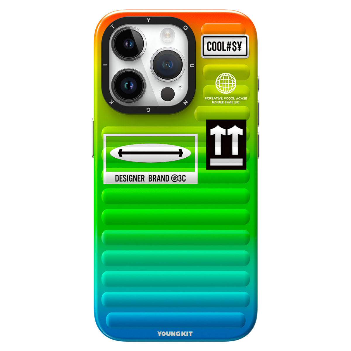 iPhone 15 Pro Kılıf YoungKit The Secret Color Serisi Kılıf Mavi