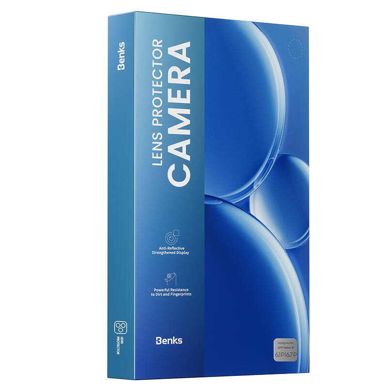 iPhone 15 Pro Max Benks DR Safir Kamera Lens Koruyucu Gümüş