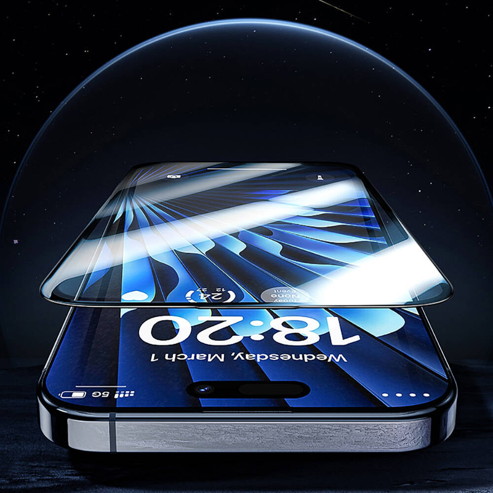 iPhone 15 Pro Max Benks Glass Warrior HD Cam Ekran Koruyucu + Kolay Uygulama Aparatlı Siyah