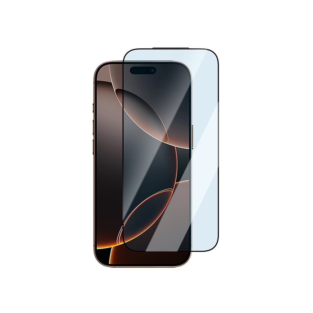 Apple iPhone 15 Pro Max CaseWorld Applicator Serisi 2.5D Eyesafe Mavi Işık Teknolojili 0.33mm Temperli Cam Ekran Koruyucu + Uygulama Aparatı