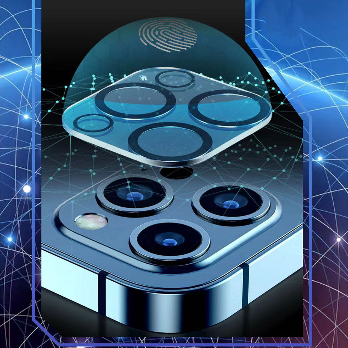iPhone 15 Pro Max Go Des Lens Shield CL-14 Kamera Lens Koruyucu Renksiz