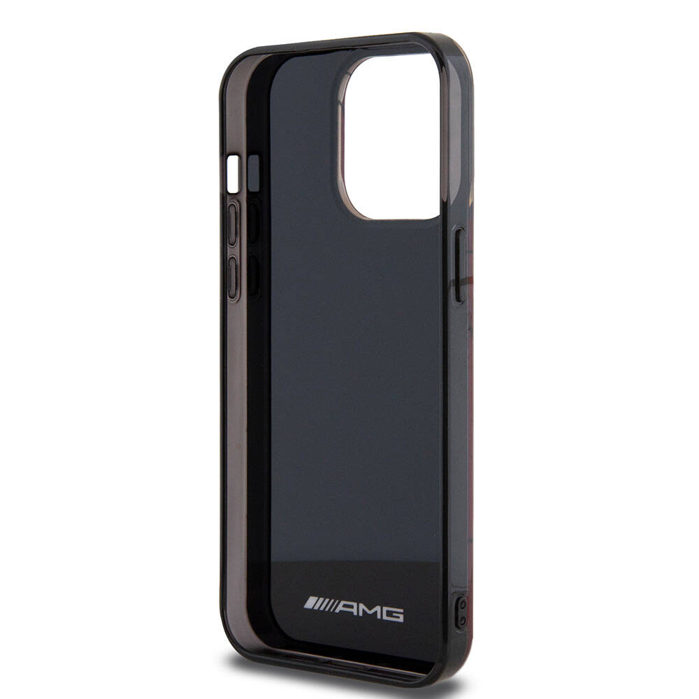 iPhone 15 Pro Max Kılıf AMG Orjinal Lisanslı Çift Katmanlı Dörtgen Desenli Kılıf Siyah
