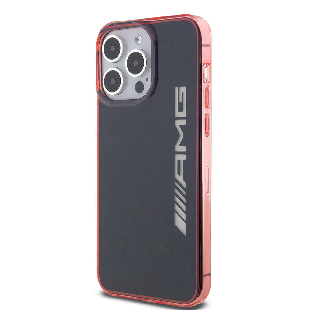 iPhone 15 Pro Max Kılıf AMG Orjinal Lisanslı Çift Katmanlı Şeffaf Büyük Logo Kılıf Siyah