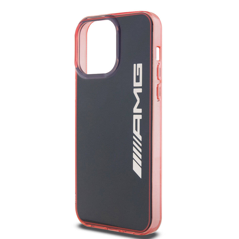 iPhone 15 Pro Max Kılıf AMG Orjinal Lisanslı Çift Katmanlı Şeffaf Büyük Logo Kılıf Siyah