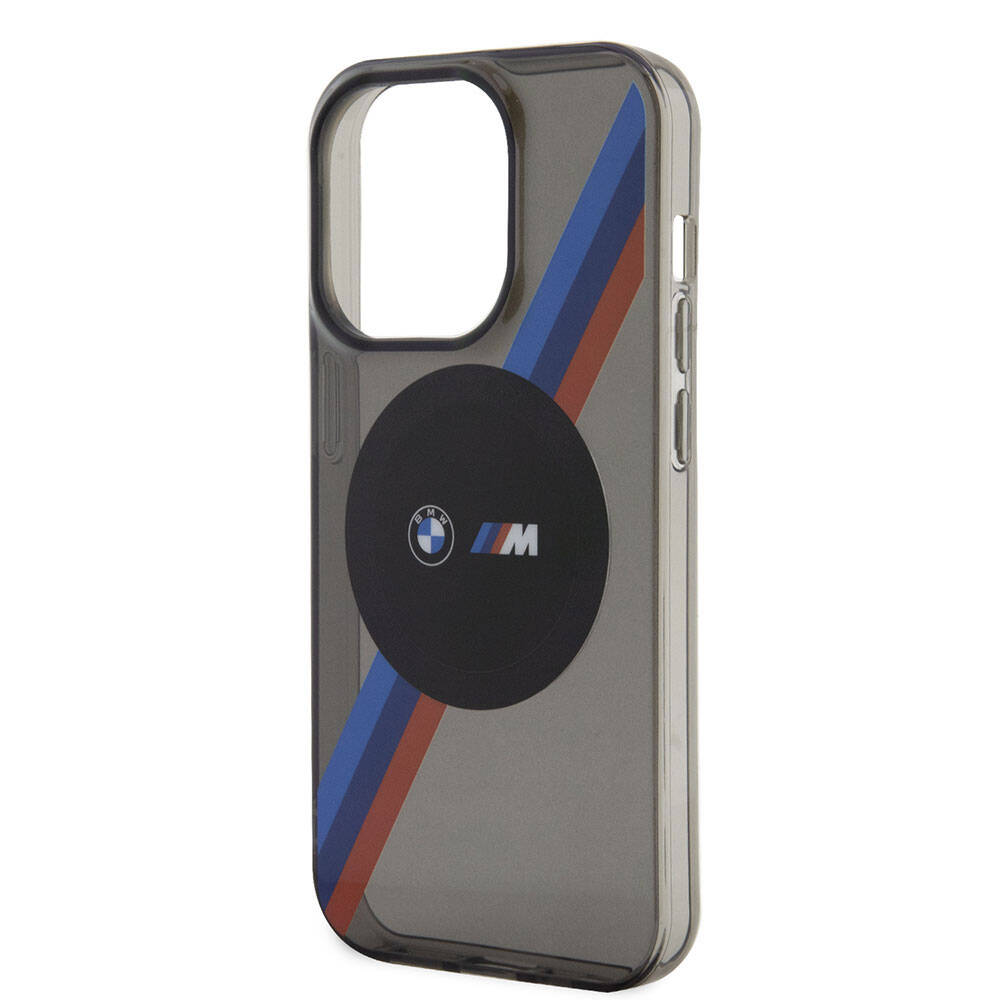 iPhone 15 Pro Max Kılıf BMW Magsafe Şarj Özellikli Transparan Tricolor Stripes Orjinal Lisanslı Kılıf Yeşil