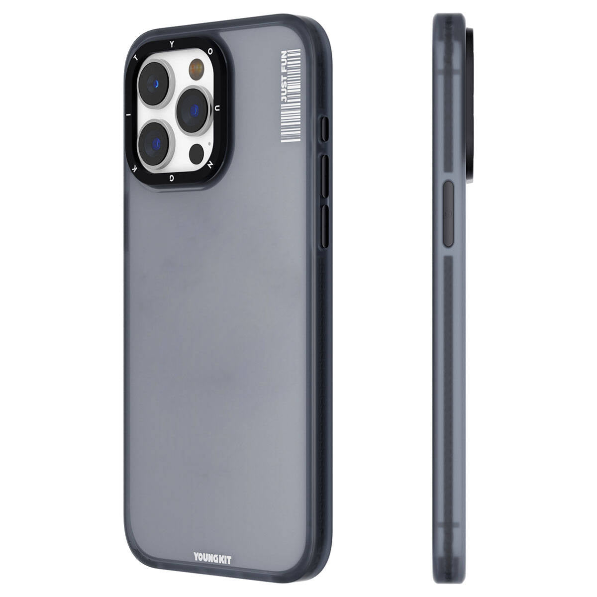 iPhone 15 Pro Max Kılıf Buzlu Mat Tasarım Youngkit Colored Sand Serisi Kılıf Mavi