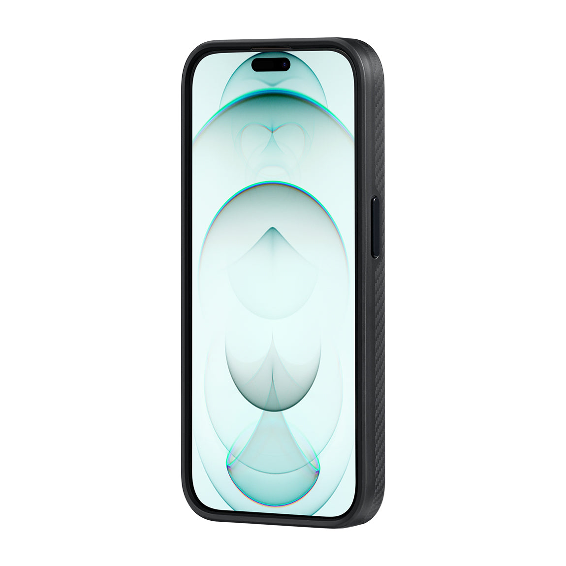 iPhone 15 Pro Max Kılıf Magsafe Şarj Özellikli 600D Aramid Fiber Pitaka Military-Grade Classic Serisi Black-Grey Twill Kılıf Siyah-Gri