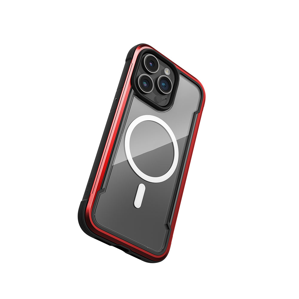 Apple iPhone 15 Pro Max Kılıf M-safe Şarj Özellikli Airbagli Raptic Shield Serisi Şeffaf Arka Yüzey Kapak Siyah