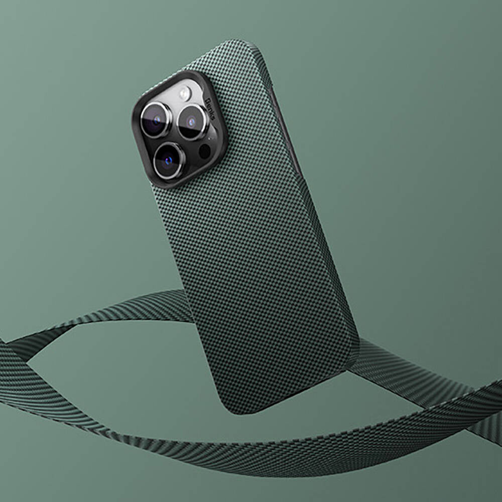 iPhone 15 Pro Max Kılıf Magsafe Şarj Özellikli Benks ArmorTint Serisi ArmorAir Kevlar Kılıf Mavi