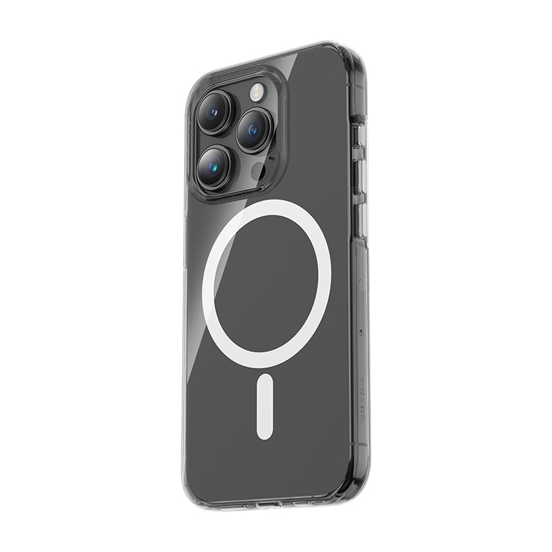 iPhone 15 Pro Max Kılıf Magsafe Şarj Özellikli Benks Crystal Serisi Şeffaf Kılıf Renksiz