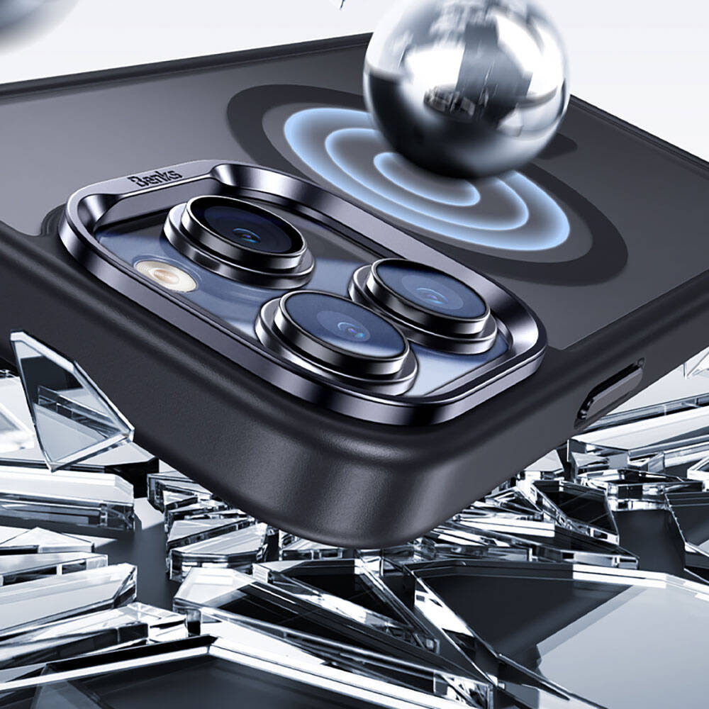 iPhone 15 Pro Max Kılıf Magsafe Şarj Özellikli Benks Mist Protective Kılıf Mavi