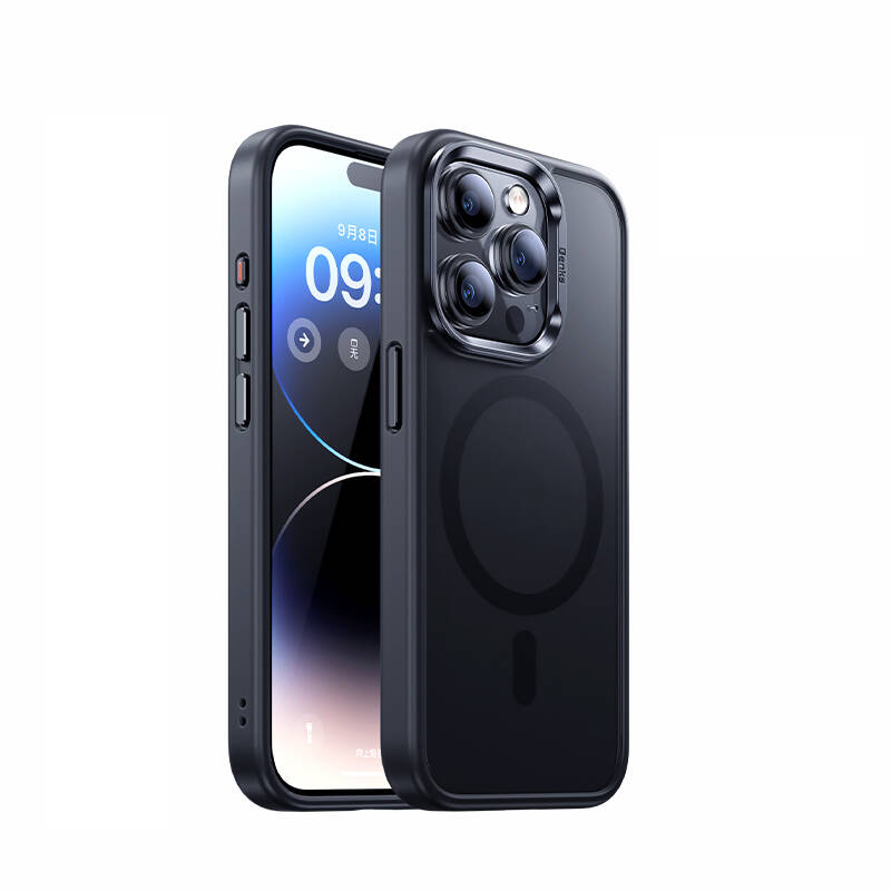 iPhone 15 Pro Max Kılıf Magsafe Şarj Özellikli Benks Mist Protective Kılıf Siyah