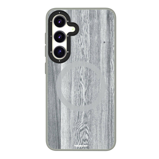Galaxy S24 Kılıf Magsafe Şarj Özellikli Sararmaya Dayanıklı Youngkit Wood Forest Serisi Kılıf Kahverengi