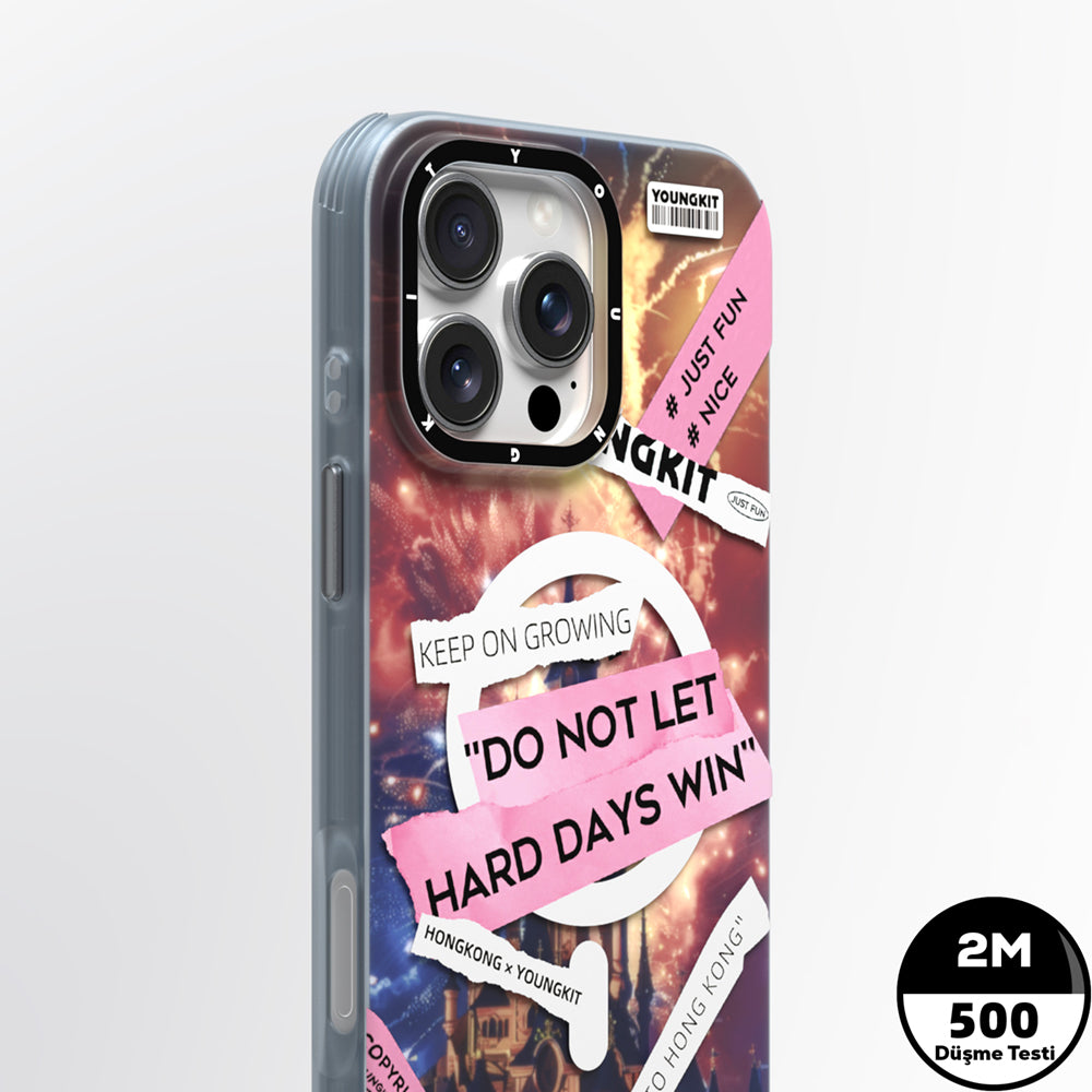 iPhone 15 Pro Max Kılıf Magsafe Şarj Özellikli Youngkit A-City Serisi Kılıf Pembe