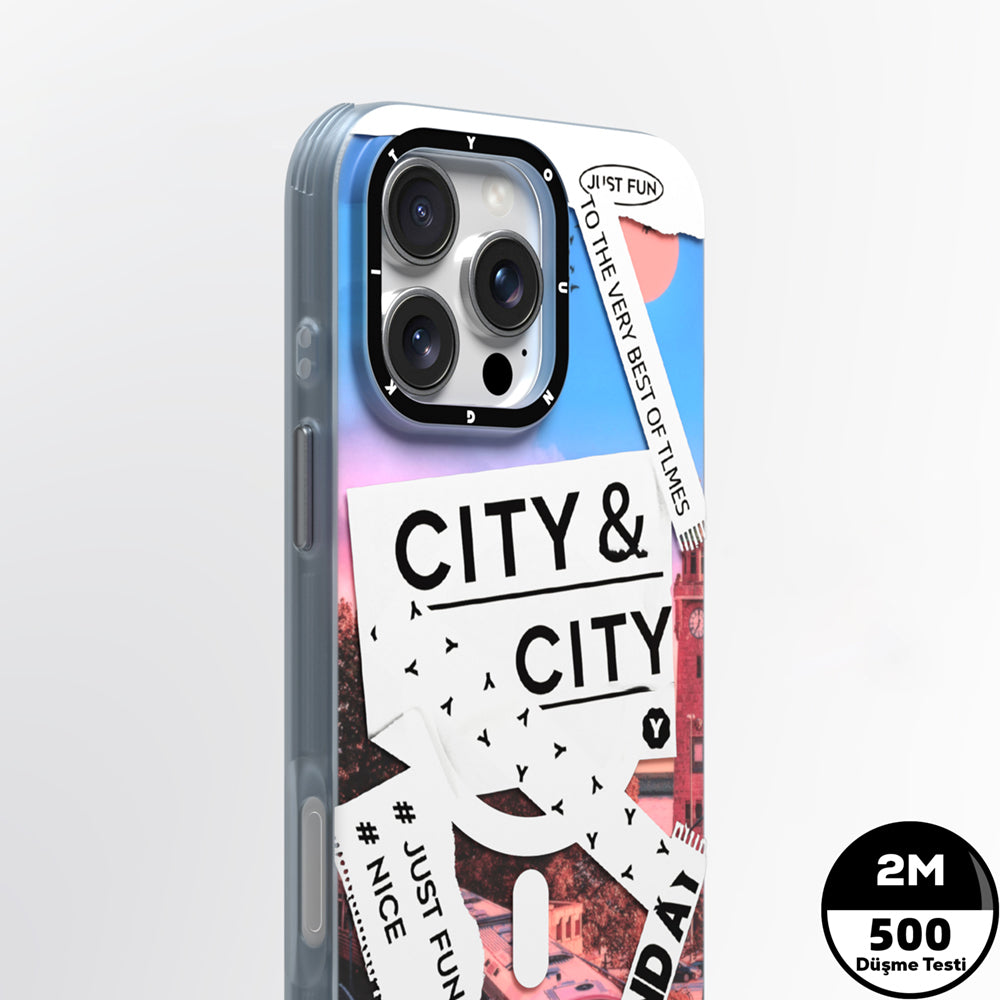 iPhone 15 Pro Max Kılıf Magsafe Şarj Özellikli Youngkit A-City Serisi Kılıf Pembe
