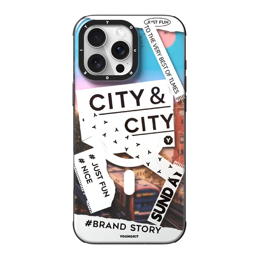 Apple iPhone 15 Pro Max Kılıf M-safe Şarj Özellikli Youngkit A-City Serisi Kapak