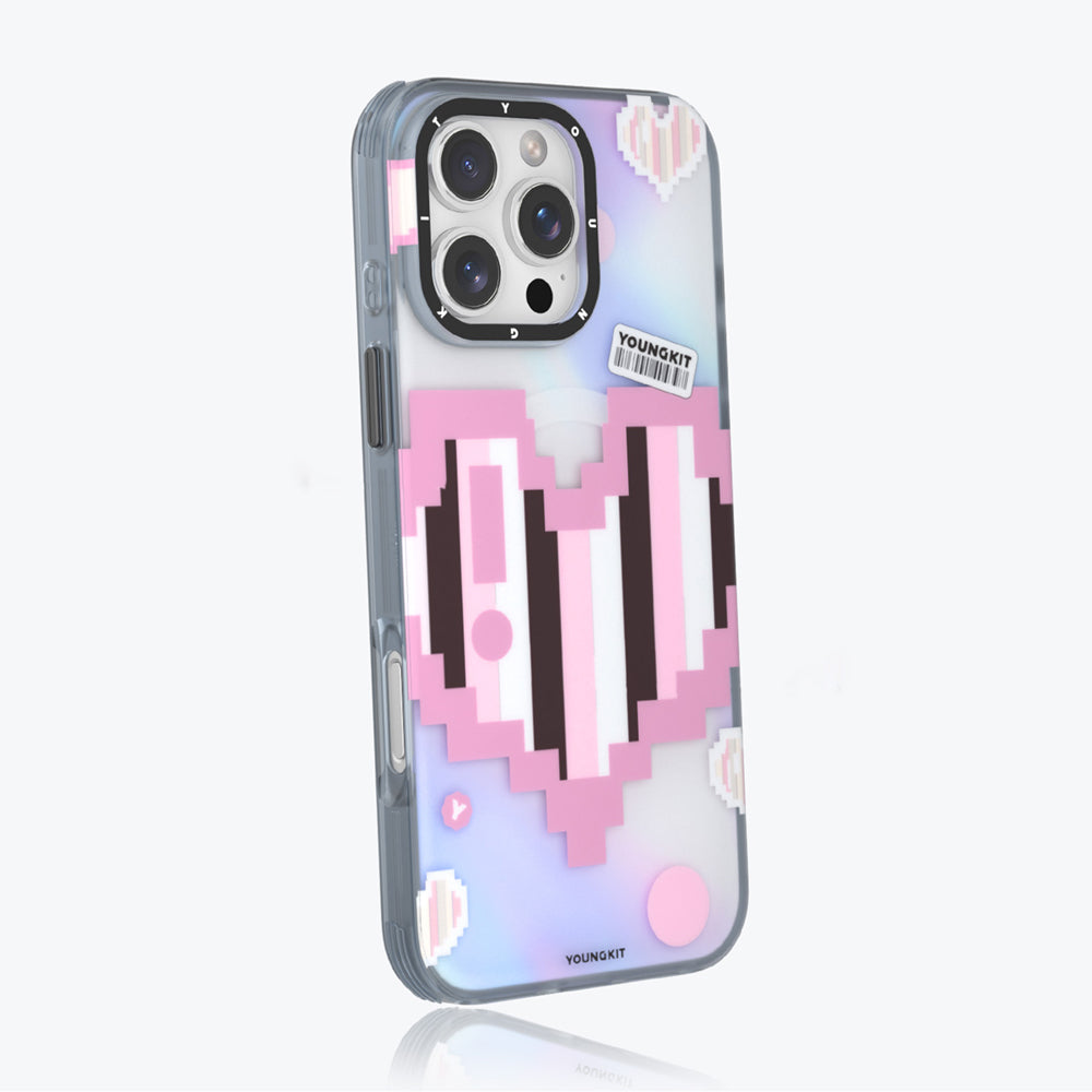 iPhone 15 Pro Max Kılıf Magsafe Şarj Özellikli Youngkit Love Serisi Kılıf Mor