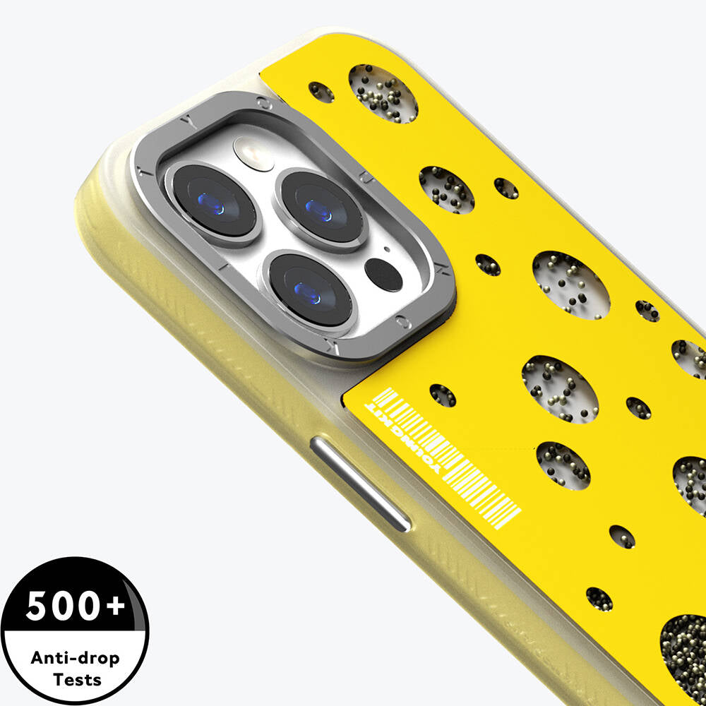 iPhone 15 Pro Max Kılıf Magsafe Şarj Özellikli Youngkit Quicksand Beads Serisi Kılıf Kırmızı