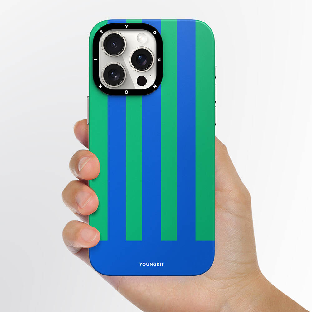 iPhone 15 Pro Max Kılıf Magsafe Şarj Özellikli Youngkit Striped Piano Keys Serisi Kılıf Pembe