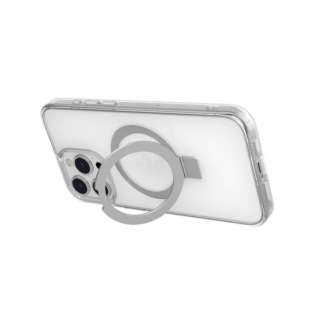 iPhone 15 Pro Max Kılıf Magsafe Şarj Özellikli Yüzük Standlı Lisanslı Switcheasy Magstand-M Kılıf Siyah