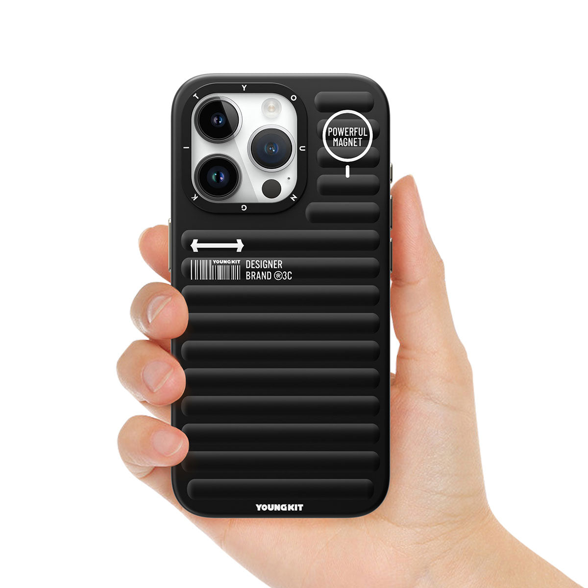 iPhone 15 Pro Max Kılıf Mat Renkli Tasarım YoungKit Original Serisi Kılıf Pembe