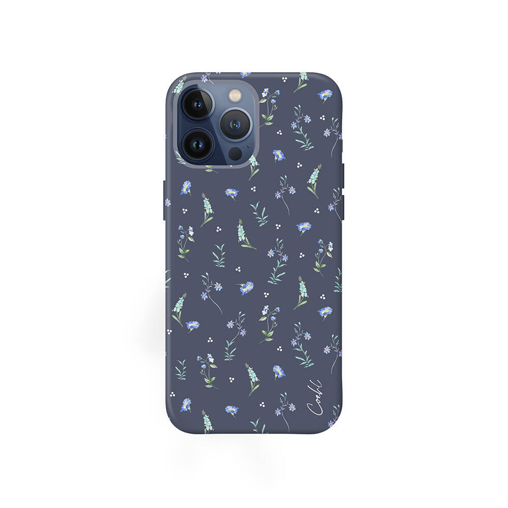 iPhone 15 Pro Max Kılıf Mini Çayır Çiçekleri Desenli Coehl Prairie Kılıf Pembe Açık