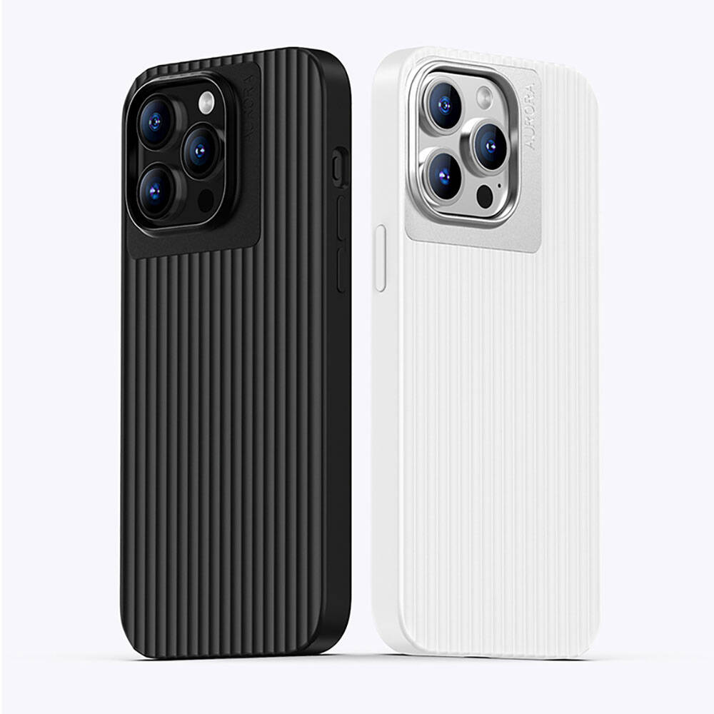 iPhone 15 Pro Max Kılıf Recci Aurora Serisi Magsafe Şarj Özellikli Kılıf Siyah