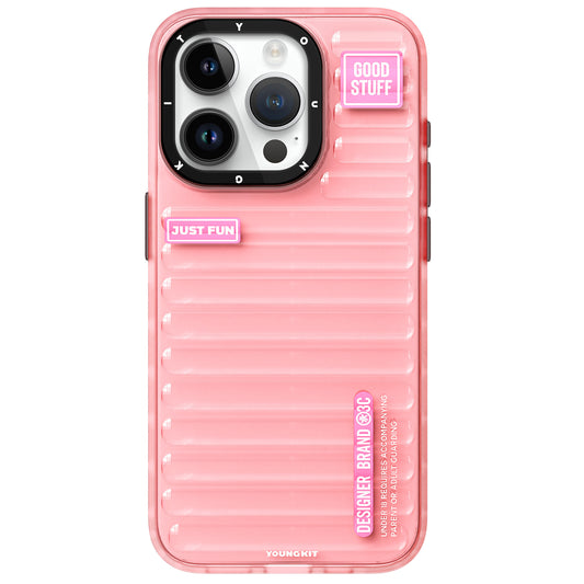 iPhone 15 Pro Max Kılıf Şeffaf Renkli Tasarım YoungKit Fluorite Serisi Kılıf Siyah