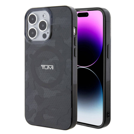 Apple iPhone 15 Pro Max Kılıf TUMI Orjinal Lisanslı M-safe Şarj Özellikli PC TPU Çift Katmanlı Kamuflaj Desenli Kapak