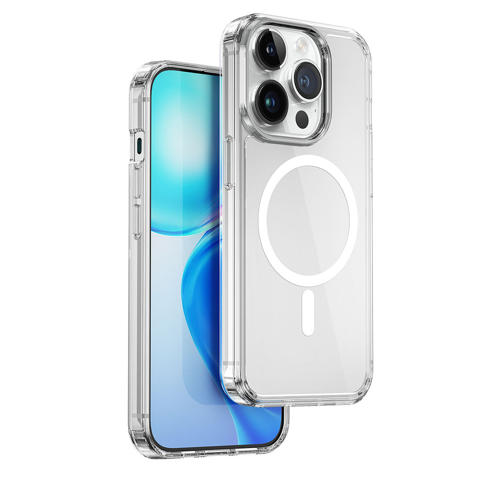 iPhone 15 Pro Max Kılıf Wiwu MCC-101 Magnetic Crystal Sert PC Kılıf Renksiz