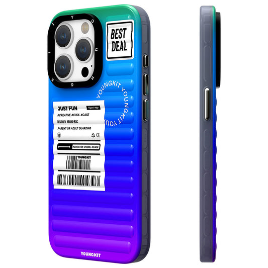 iPhone 15 Pro Max Kılıf YoungKit The Secret Color Serisi Kılıf Mavi