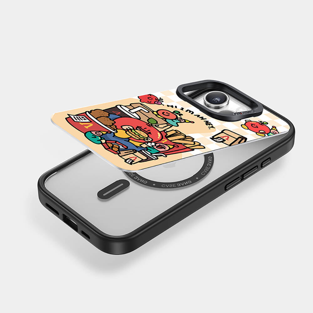 iPhone 15 Pro Max Magsafe Şarj Özellikli Casebang Ahhey Serisi Arka Panel Kırmızı